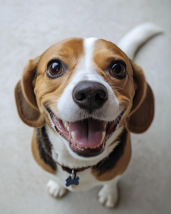 Joyful Beagle Close-Up