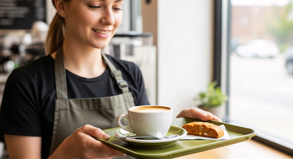 Cafe Server Smiling