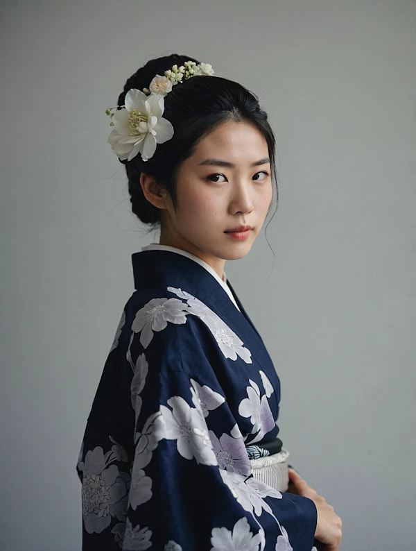 Woman in Traditional Kimono