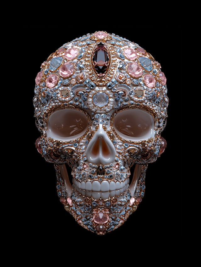 Gemstone Adorned Skull