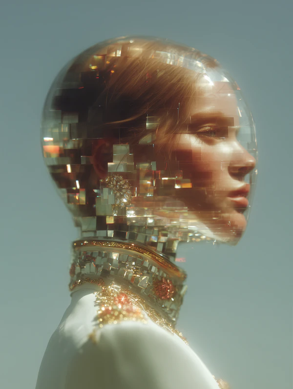 Futuristic Mosaic Portrait