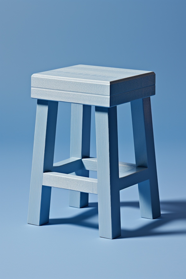 Monochromatic Blue Harmony Stool