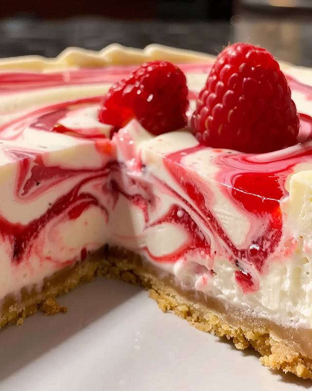 Vibrant Raspberry Cheesecake