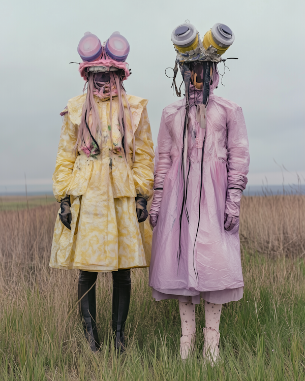 Futuristic Fashion in Open Field