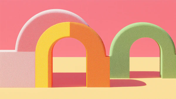 Surreal Pastel Arches
