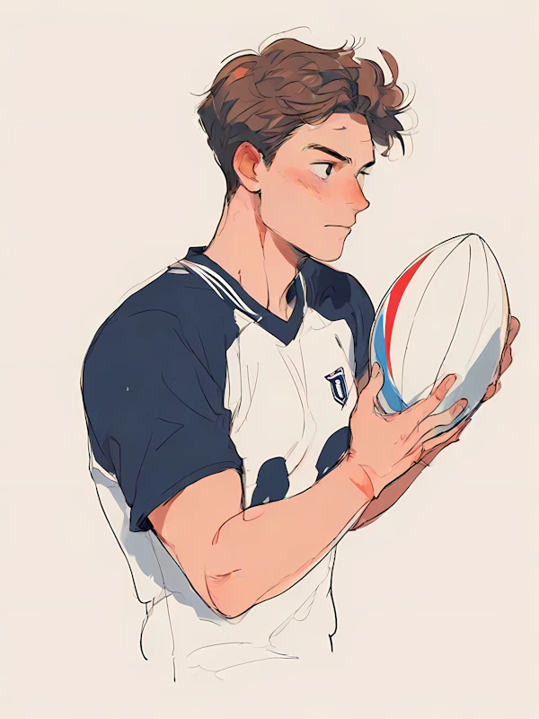 Rugby Player Illustration
