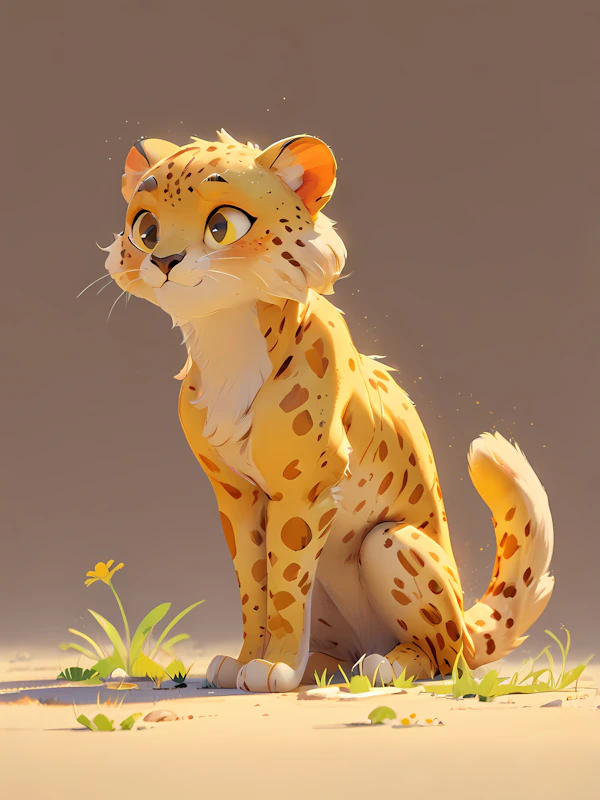 Charming Cheetah Art