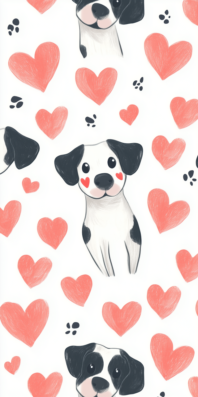 Playful Dog Illustration