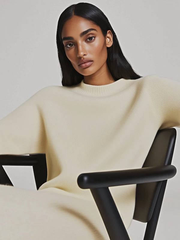 Woman in Minimalist Chair