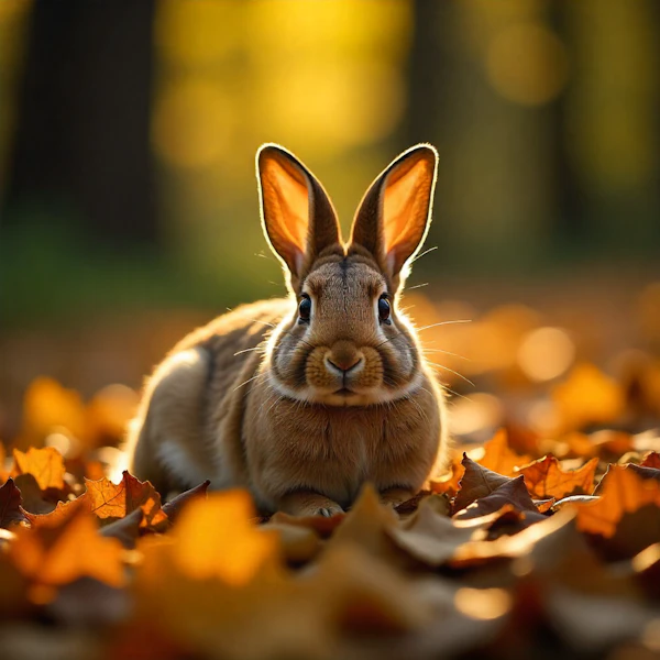Autumn Rabbit Scene