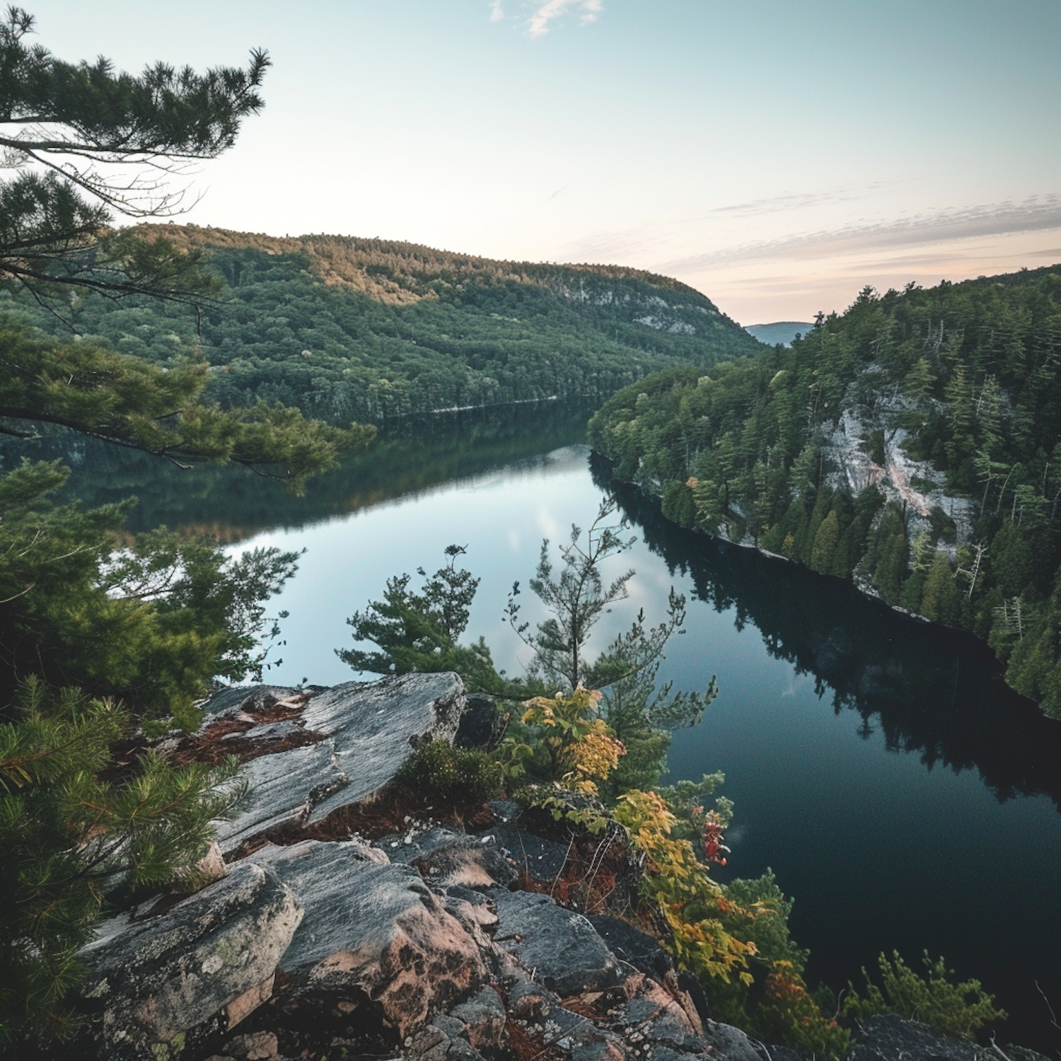 Serene Lakeside Landscape