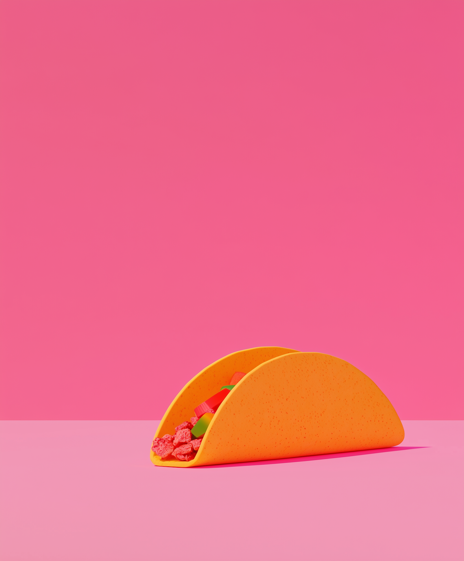 Vibrant Taco on Pink