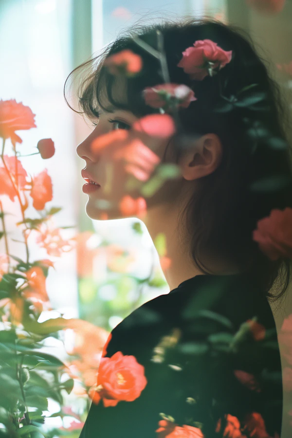 Serene Floral Portrait