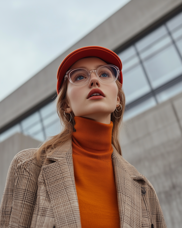 Thoughtful Person in Red Cap