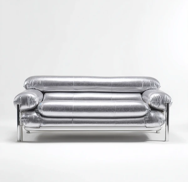 Futuristic Chrome Sofa
