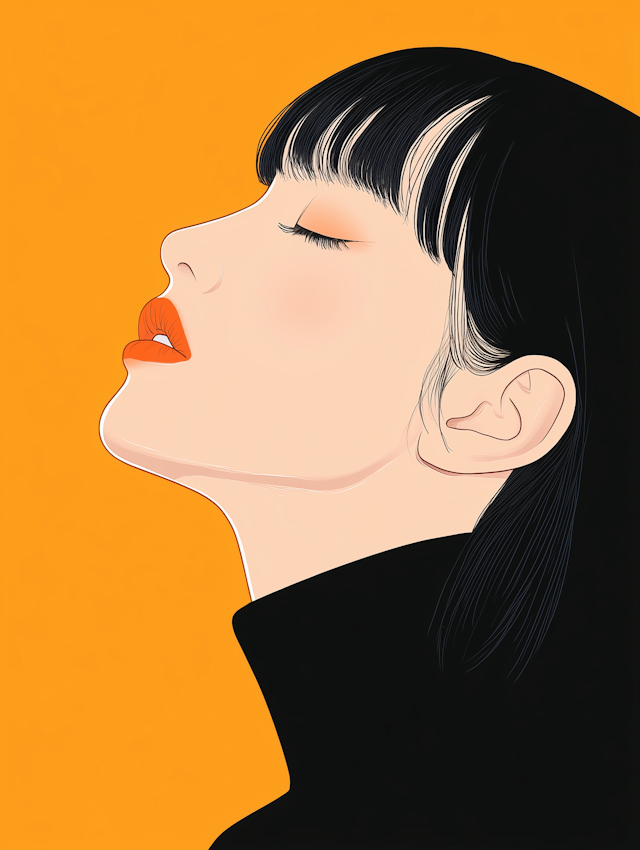 Stylized Woman's Profile