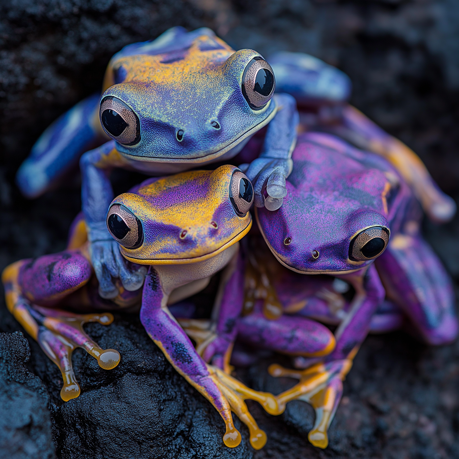 Vibrant Colored Frogs