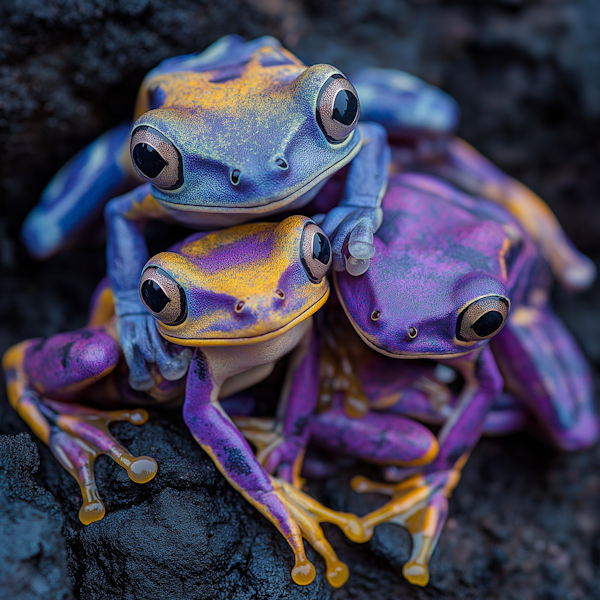 Vibrant Colored Frogs