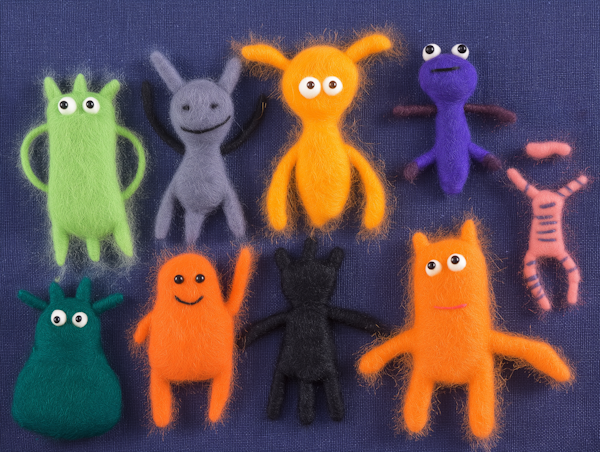 Colorful Felt Creatures