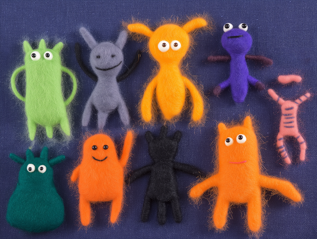 Colorful Felt Creatures