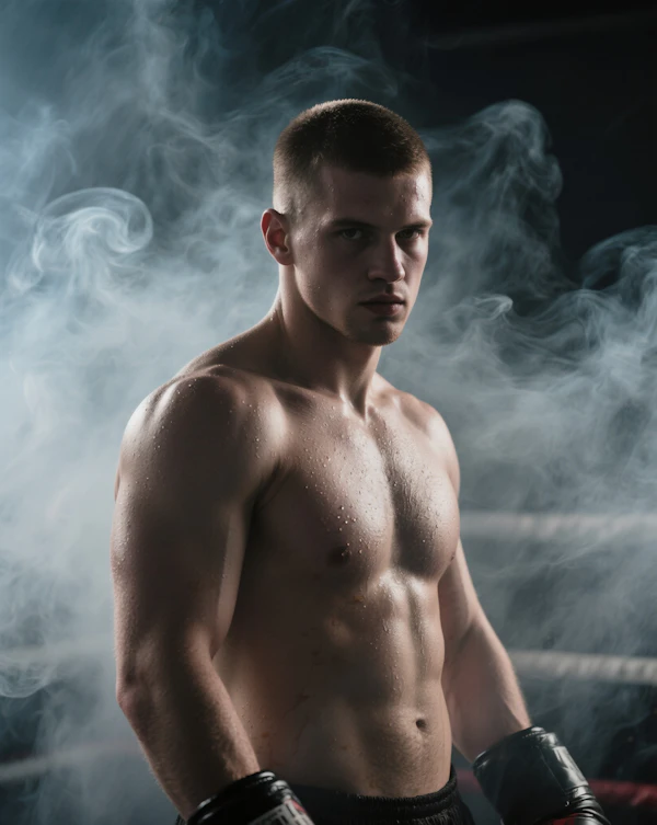 Boxer in Smoky Setting