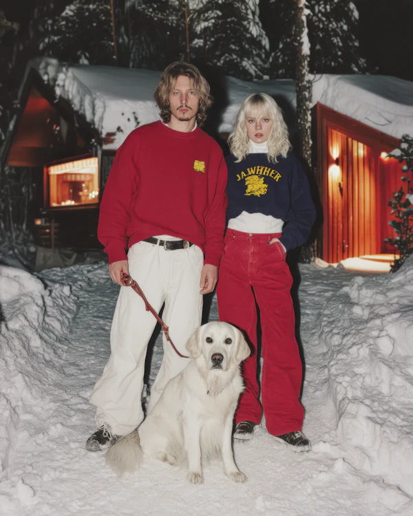 Snowy Cabin Companions