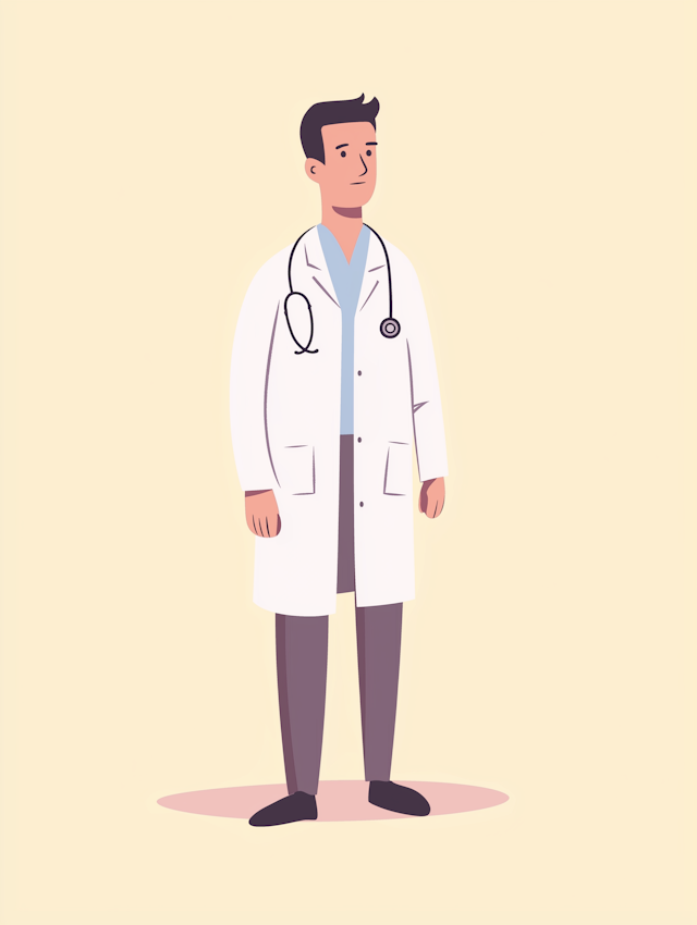 Confident Male Doctor Illustration