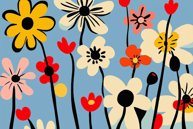 Stylized Floral Illustration