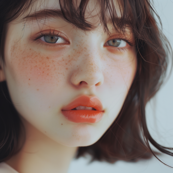 Close-up Portrait with Freckles