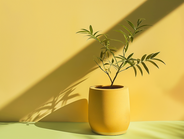 Sunlit Potted Plant