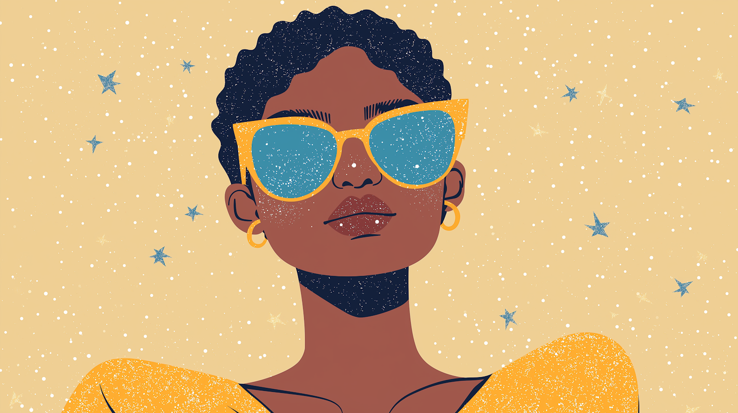 Stylized Portrait with Sunglasses