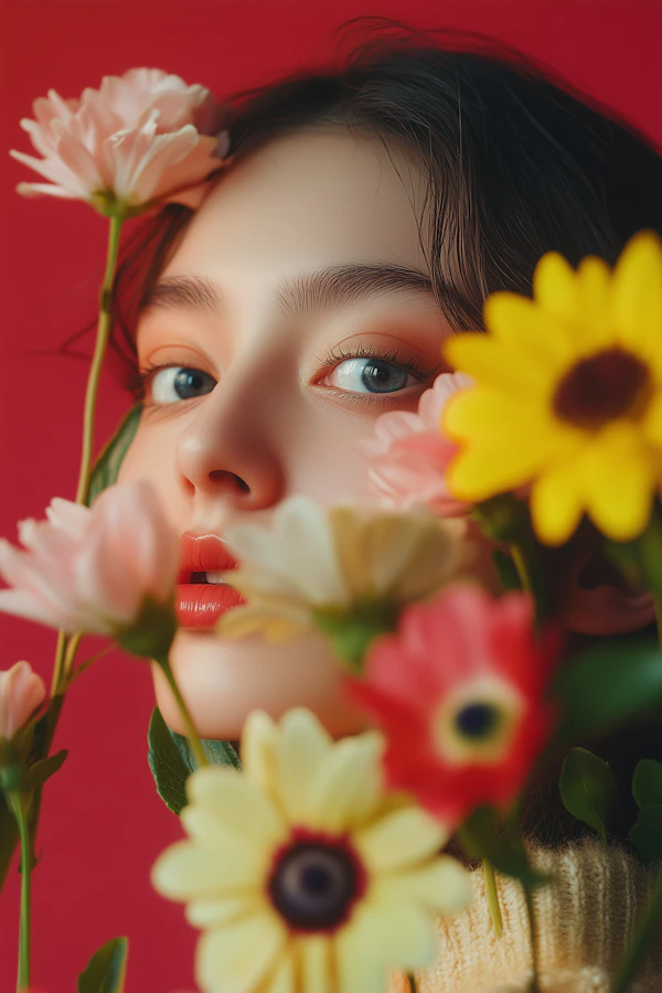 Floral Portrait Close-Up