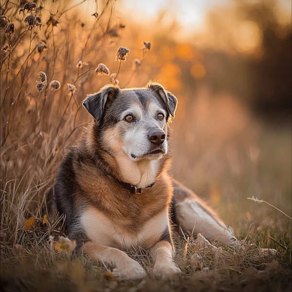 Golden Hour Senior Dog