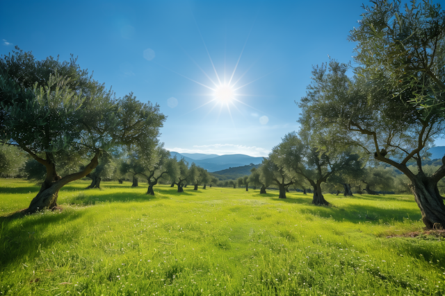 Serene Olive Grove Landscape