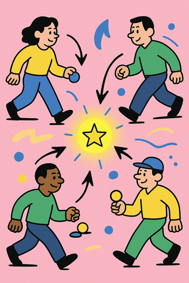 Playful Cartoon Scene