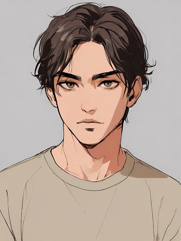 Thoughtful Young Man Portrait