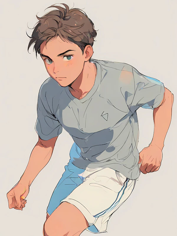 Dynamic Athletic Pose