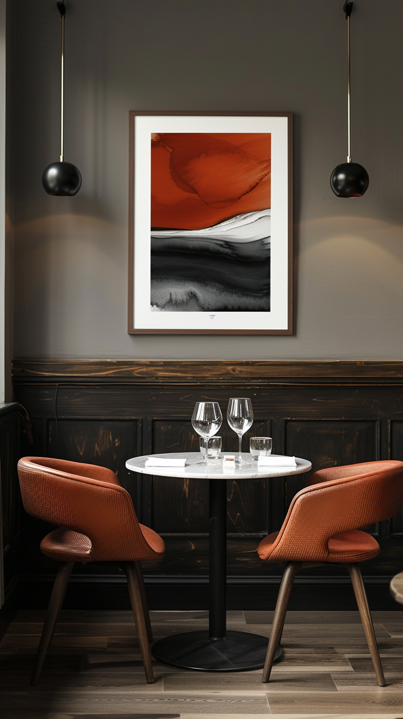 Elegant Bistro Table in Refined Interior Photo on Lummi