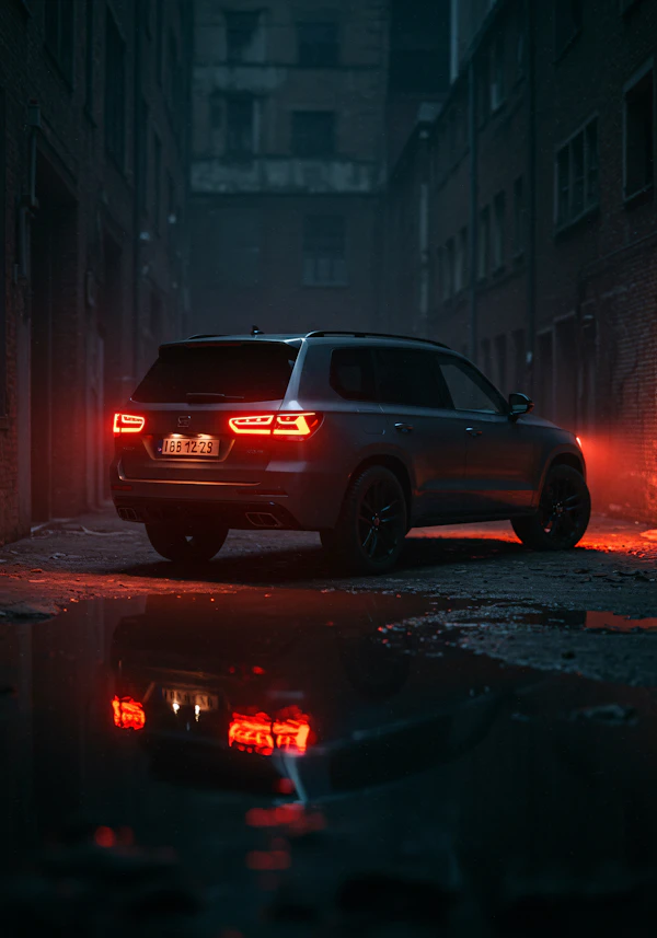 Sleek SUV in Urban Alley
