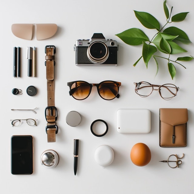 Elegant and Minimalist Personal Items Arrangement