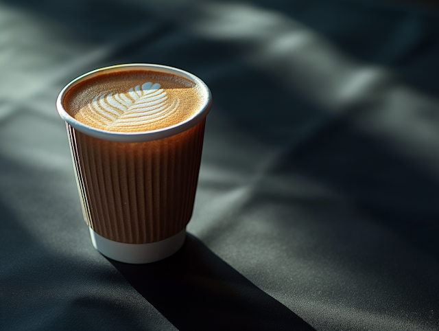 Artful Latte in Morning Light