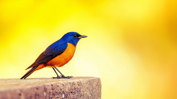 Vibrant Bird on Stone