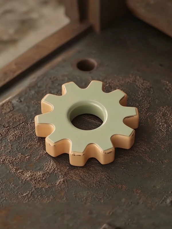 Polished Gear on Rust