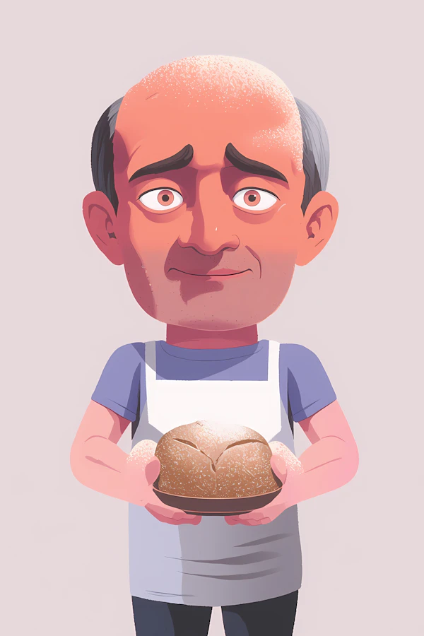 Baker with Fresh Bread