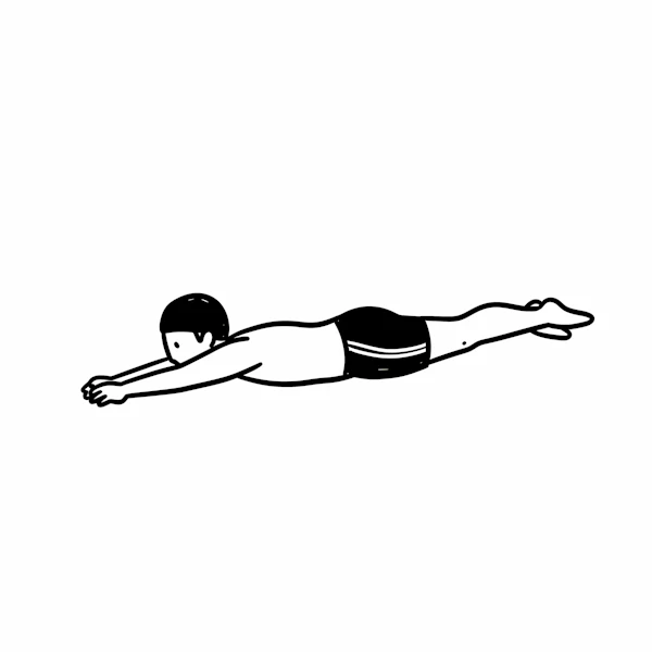 Minimalist Swimmer Art