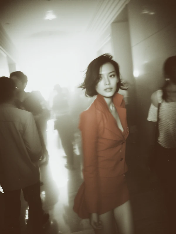 Stylish Woman in Red