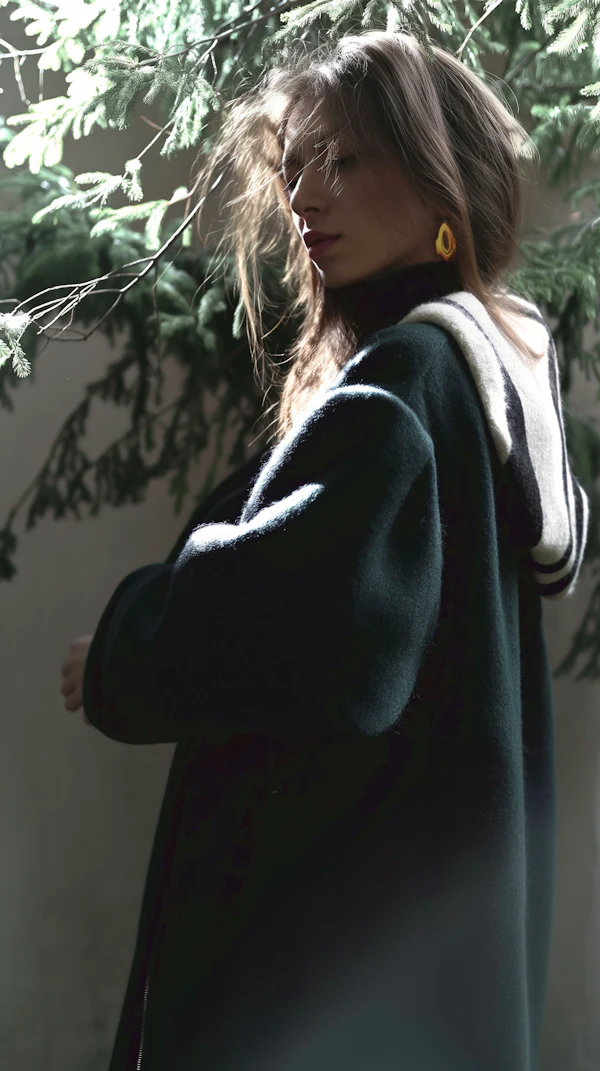 Elegant Woman in Natural Backdrop