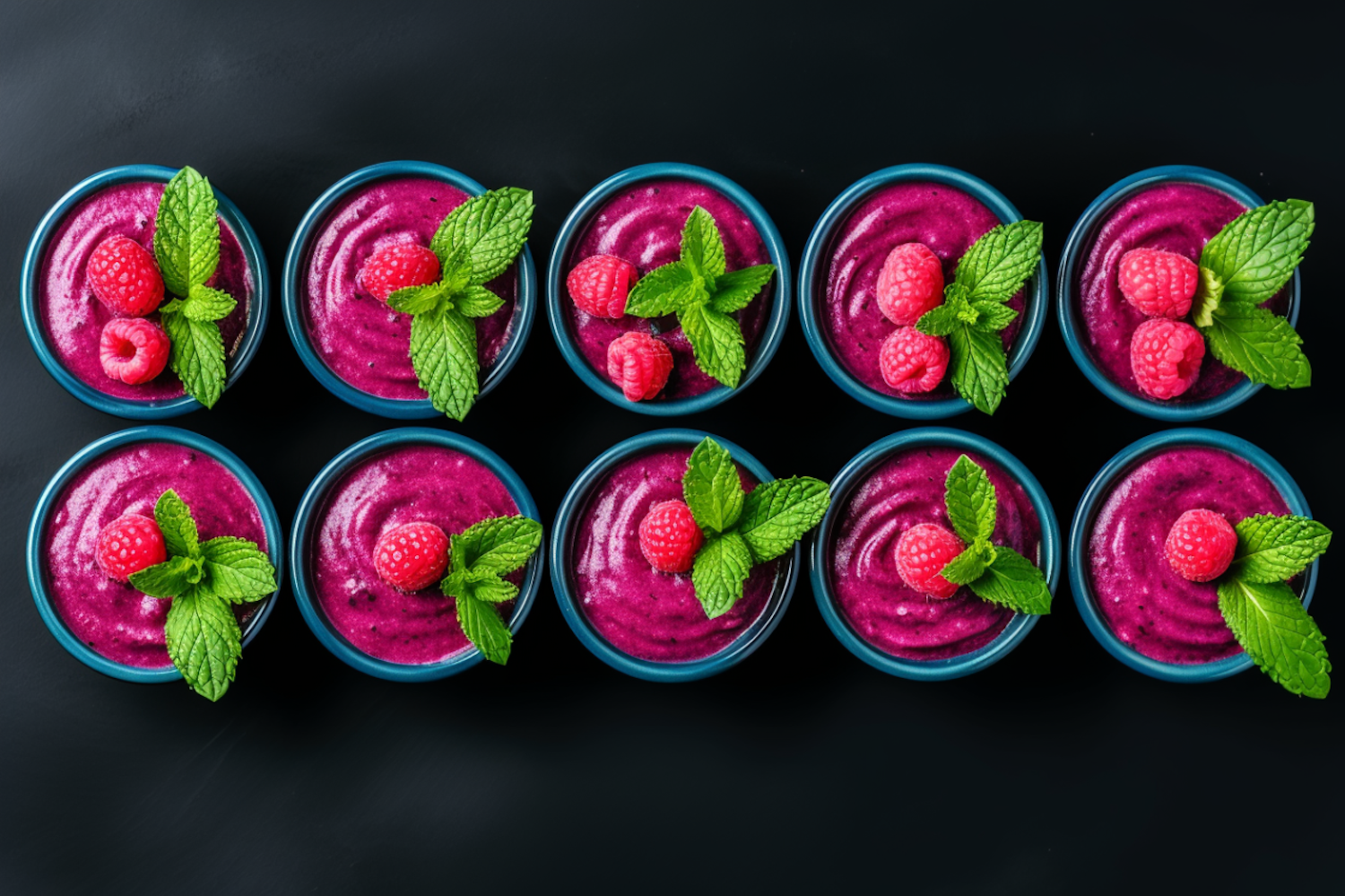 Vibrant Berry Mint Smoothie Trio