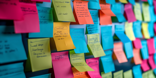 Colorful Sticky Notes Brainstorming