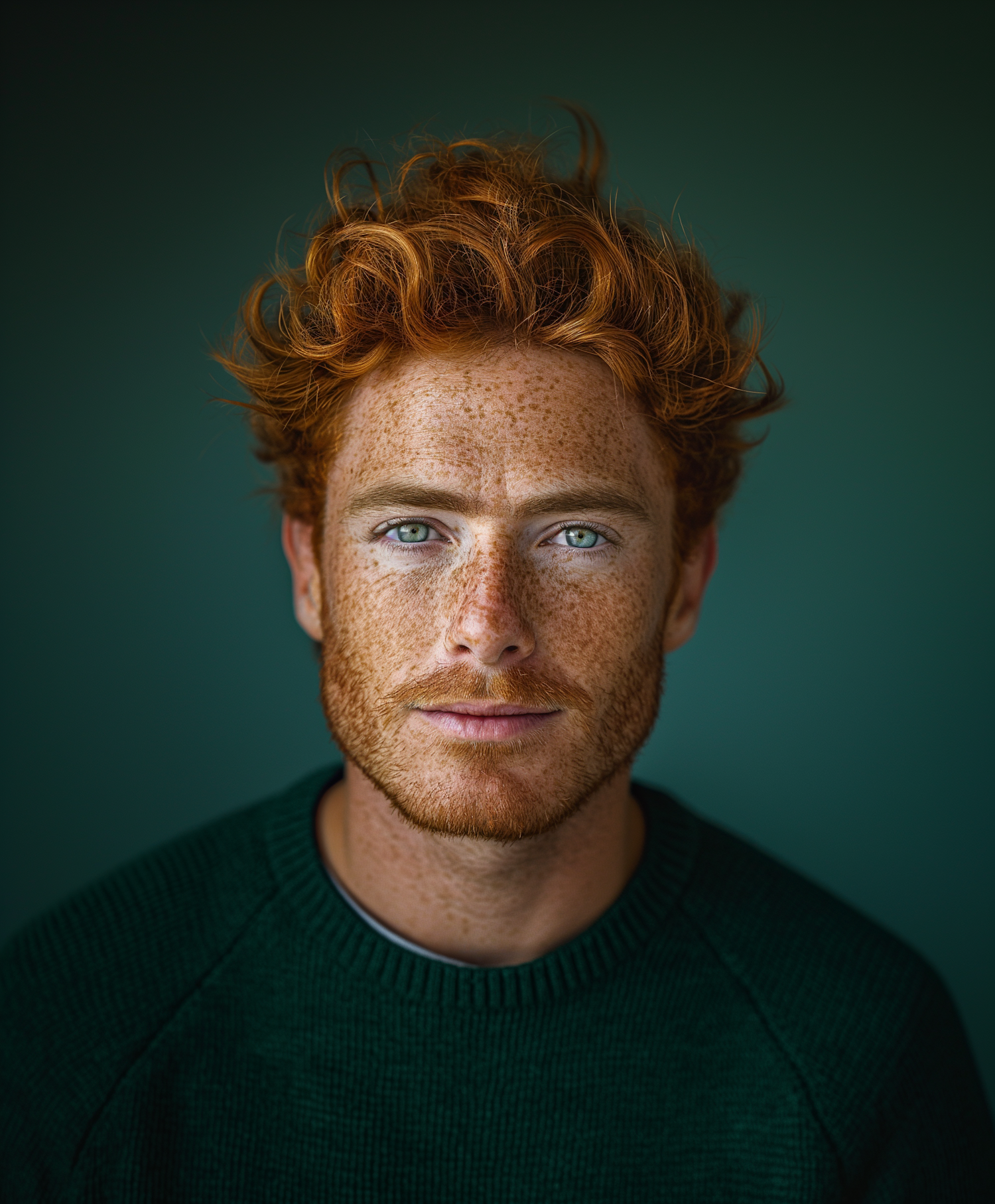 Intimate Portrait of Red-Haired Man